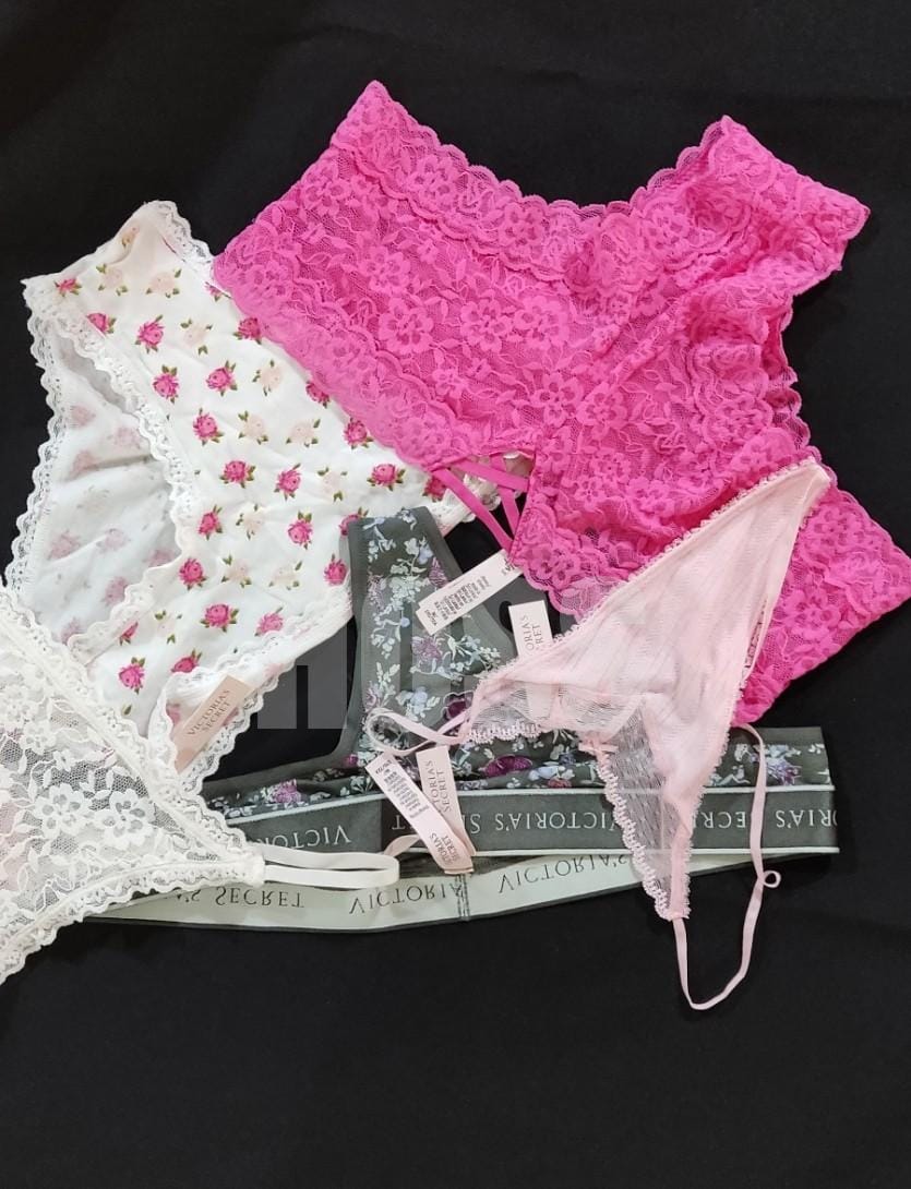 Paquete Surtido de 3 pantys Victoria's Secret original Talla MEDIANA